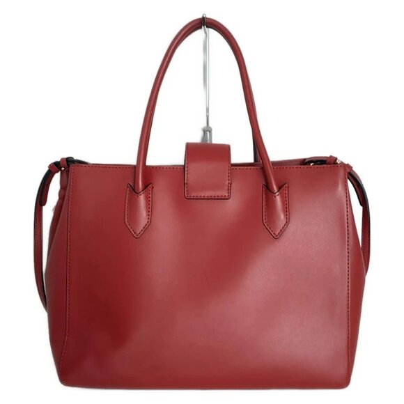 EMPORIO ARMANI - Bordeaux Leather Tote Bag - Picture 3 of 8